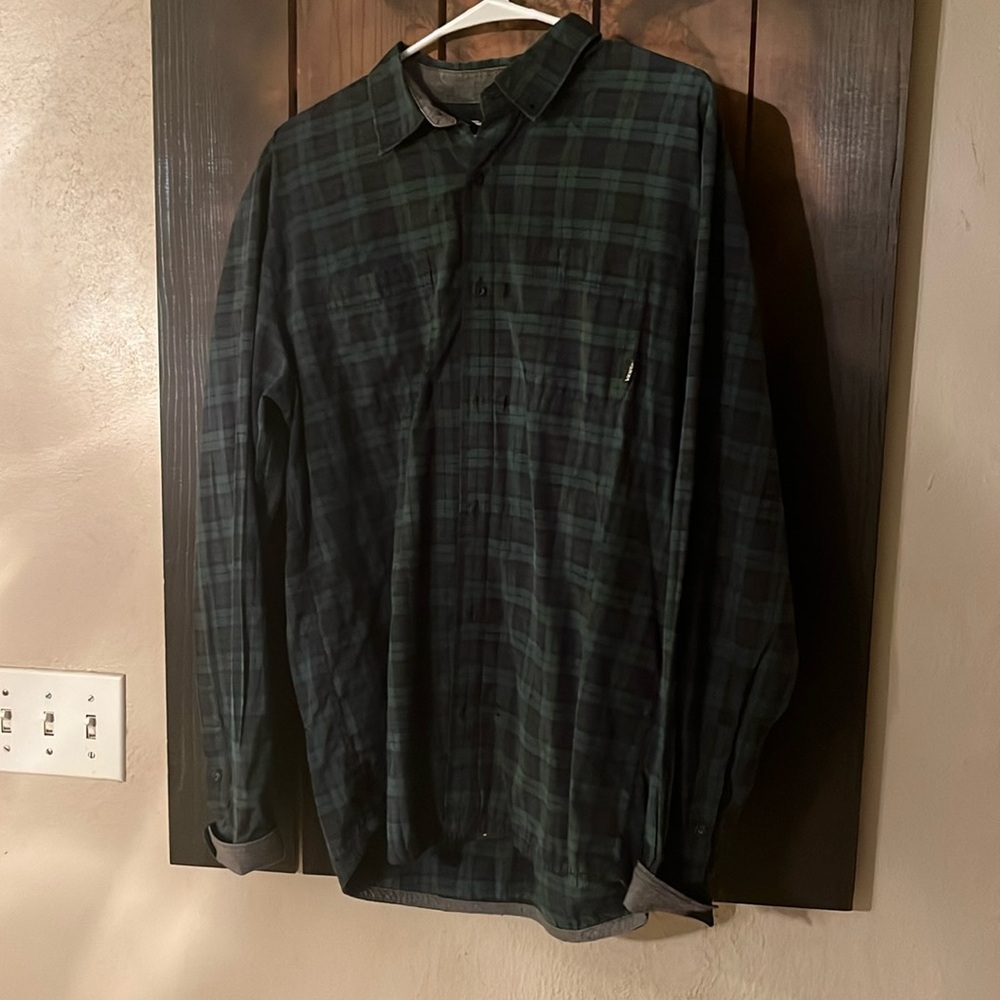 Vans plaid, green and blue shirt